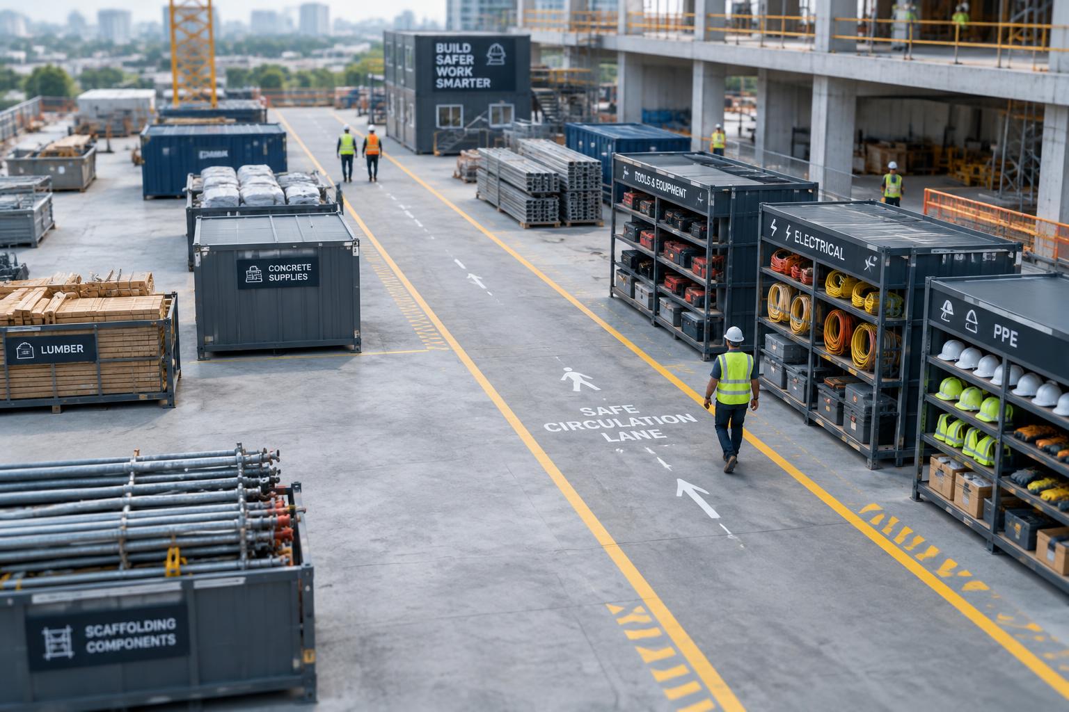 Optimiser le stockage de chantier : 4 solutions modulaires